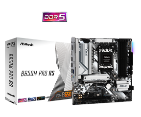 ASROCK MB B650M PRO RS, SOCKET AMD AM5 AMD RYZEN 9000/8000/7000 CPU, CS AMD B650, 4 DIMM SOCKETS DDR5, HDMI/DP, 2.5 GIGABIT LAN, MICRO-ATX, 3YW